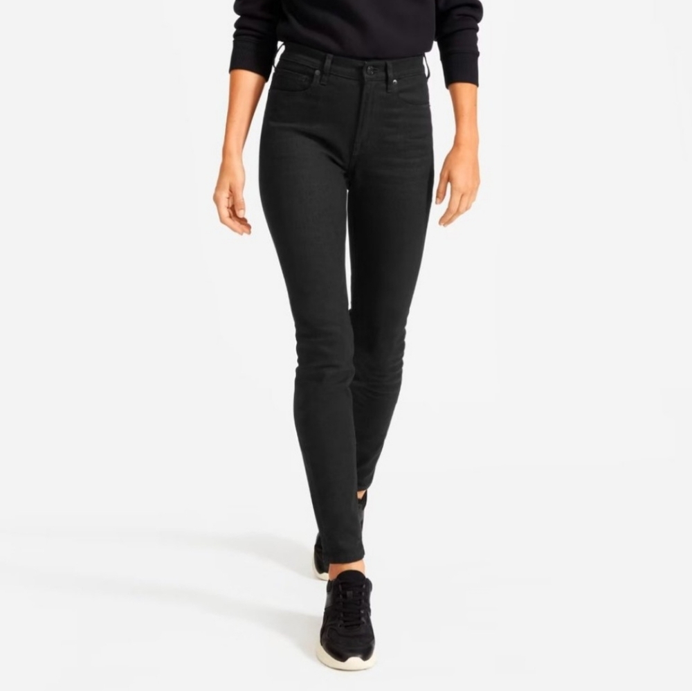 Everlane The High-Rise Ankle Length Skinny Jeans in Black